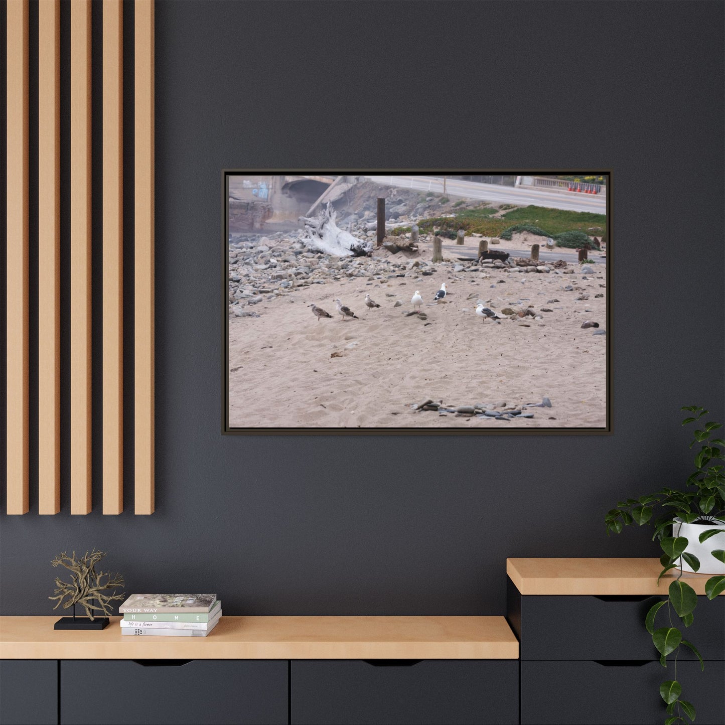 California Shoreline Escape 4275 - Thick Matte Canvas Print, Framed