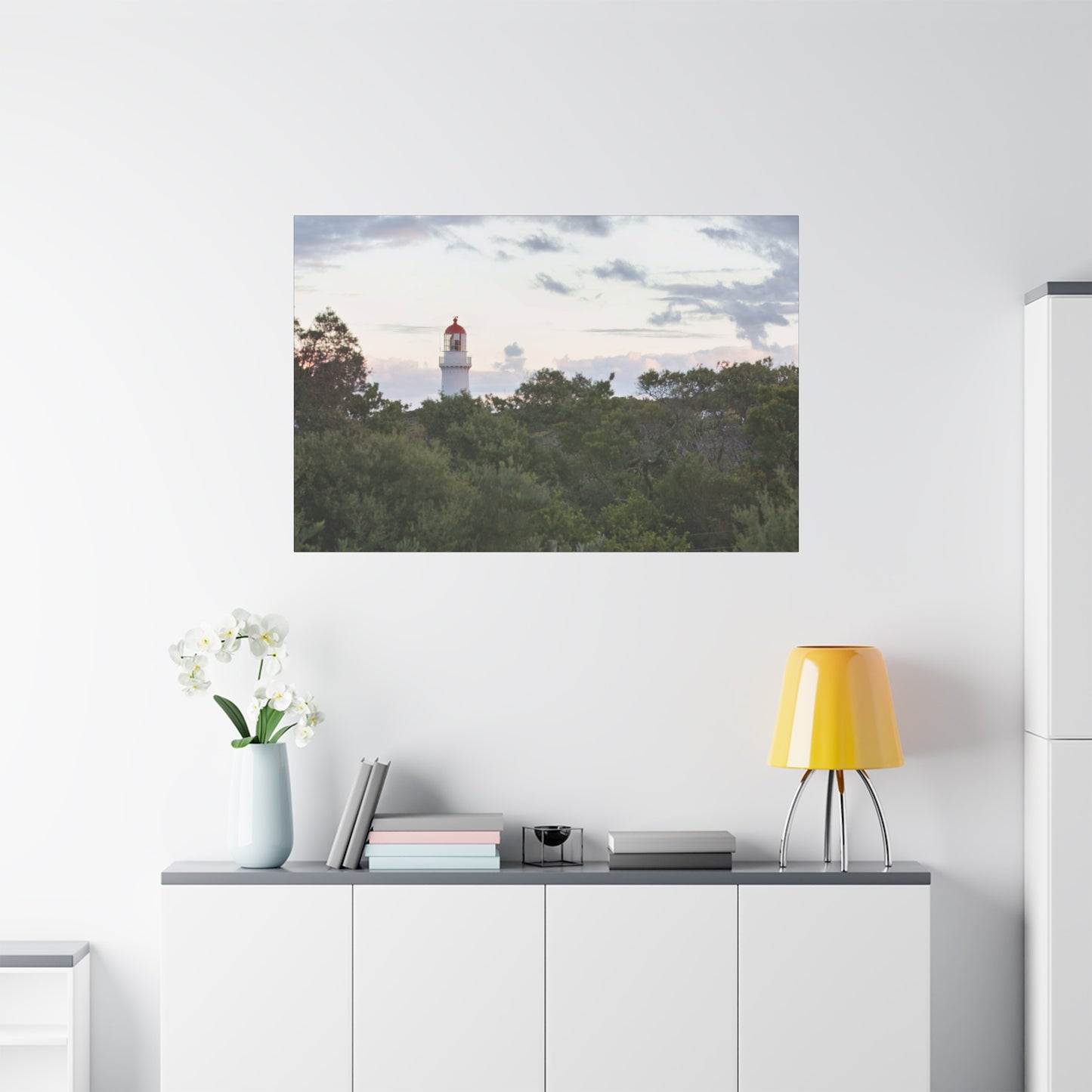 Cape Schank Lighthouse on a Winter Morning 6279 - Thick Matte Canvas Print
