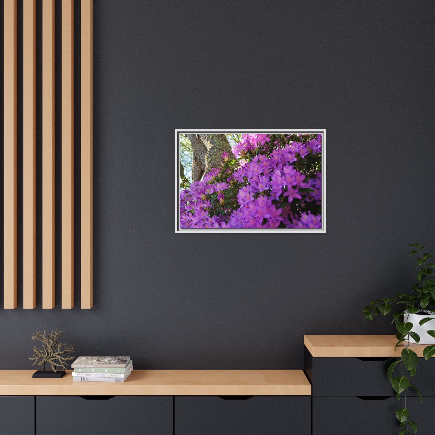 Azaleas in Bloom 3011 - Thick Matte Canvas Print, Framed