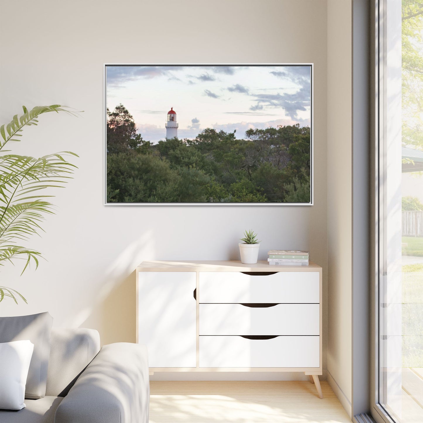 Cape Schank Lighthouse on a Winter Morning 6279 - Thick Matte Canvas Print, Framed