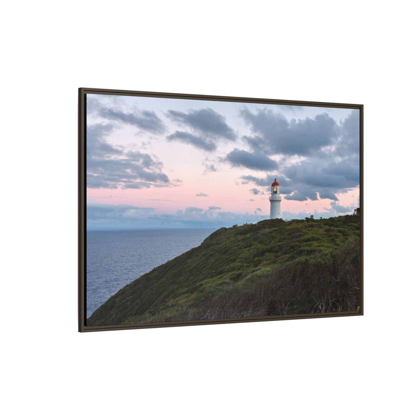 Cape Schank Lighthouse at Sunrise in Winter 6228 - Thick Matte Canvas Print, Framed