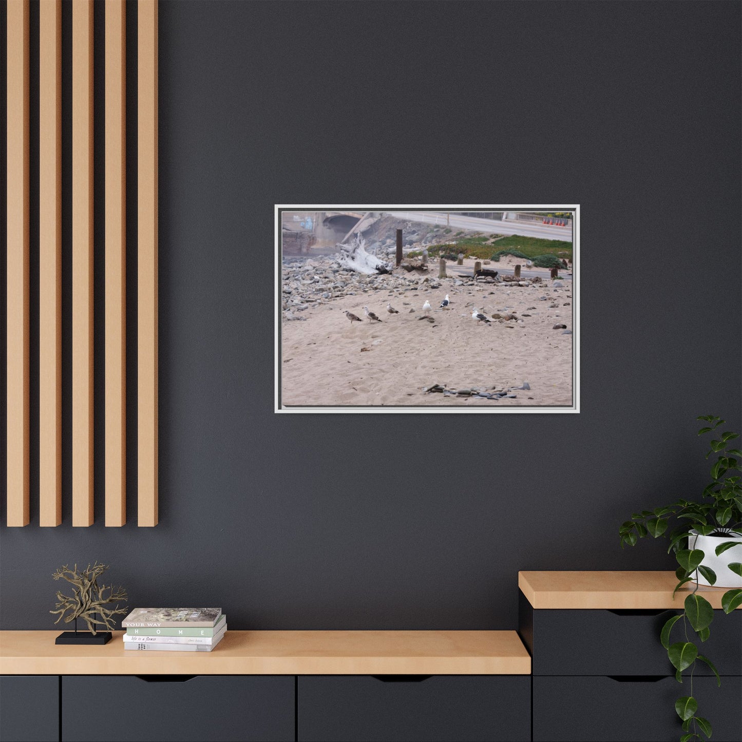California Shoreline Escape 4275 - Thick Matte Canvas Print, Framed