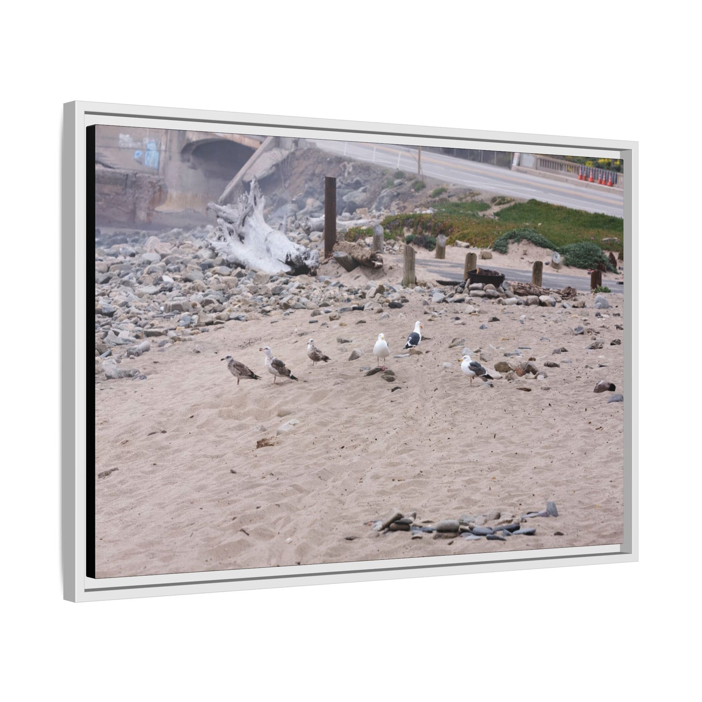 California Shoreline Escape 4275 - Thick Matte Canvas Print, Framed
