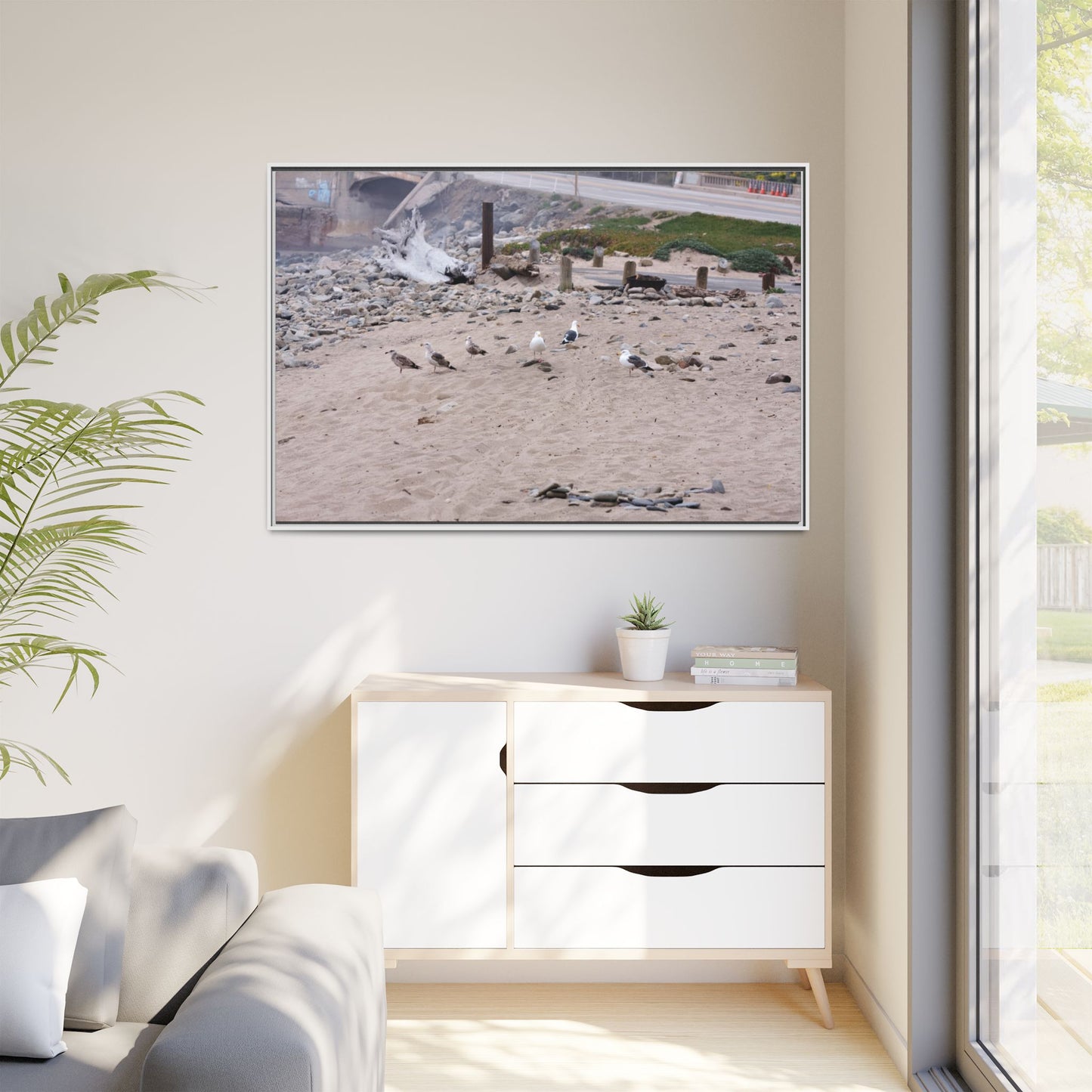 California Shoreline Escape 4275 - Thick Matte Canvas Print, Framed