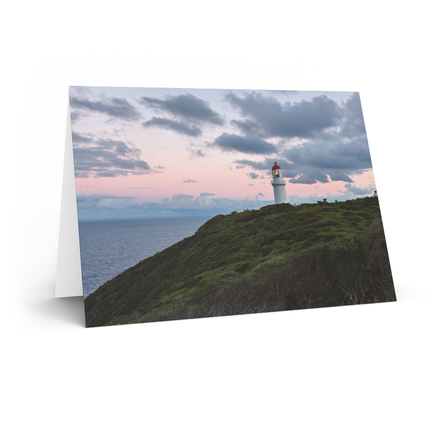 Cape Schank Lighthouse at Sunrise in Winter 6228 - Greeting Card