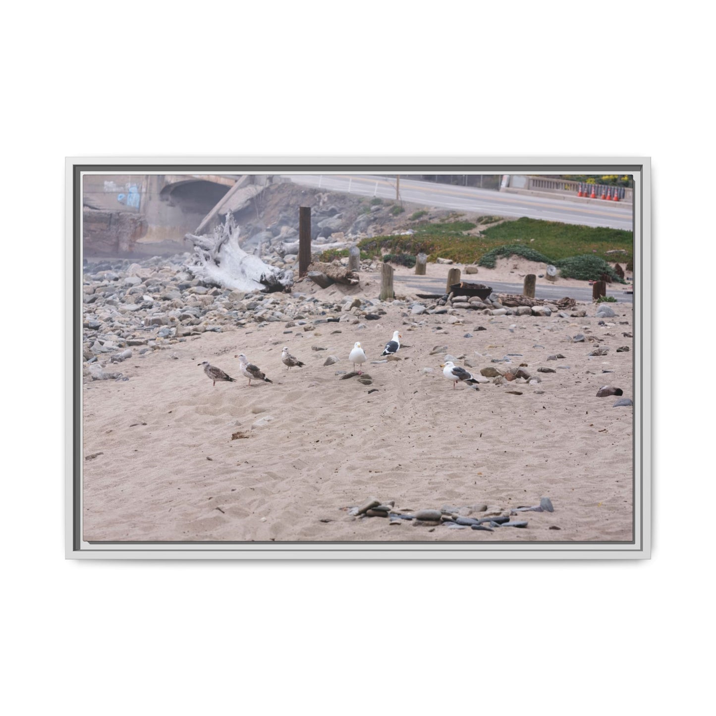 California Shoreline Escape 4275 - Thick Matte Canvas Print, Framed