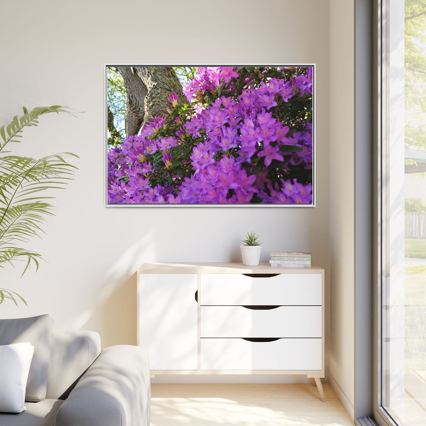 Azaleas in Bloom 3011 - Thick Matte Canvas Print, Framed