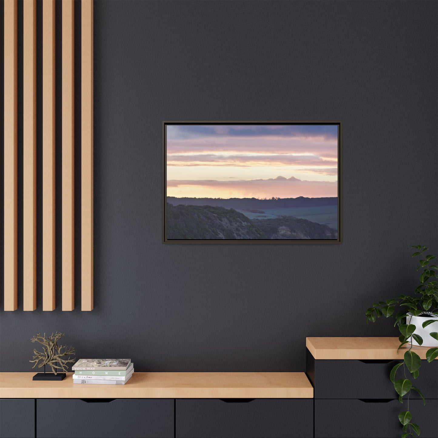 Winter Sunrise on the Mornington Peninsula 6239 - Thick Matte Canvas Print, Framed