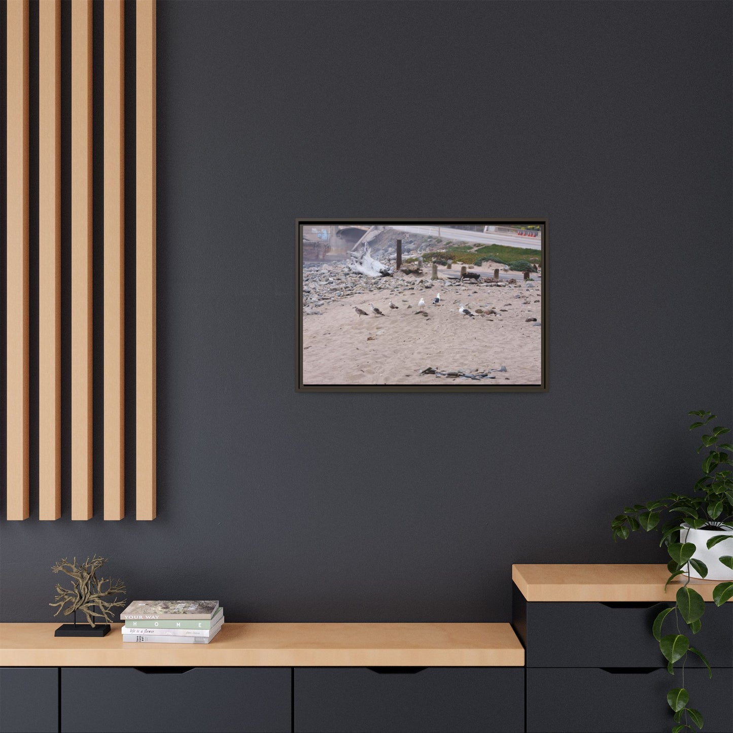 California Shoreline Escape 4275 - Thick Matte Canvas Print, Framed