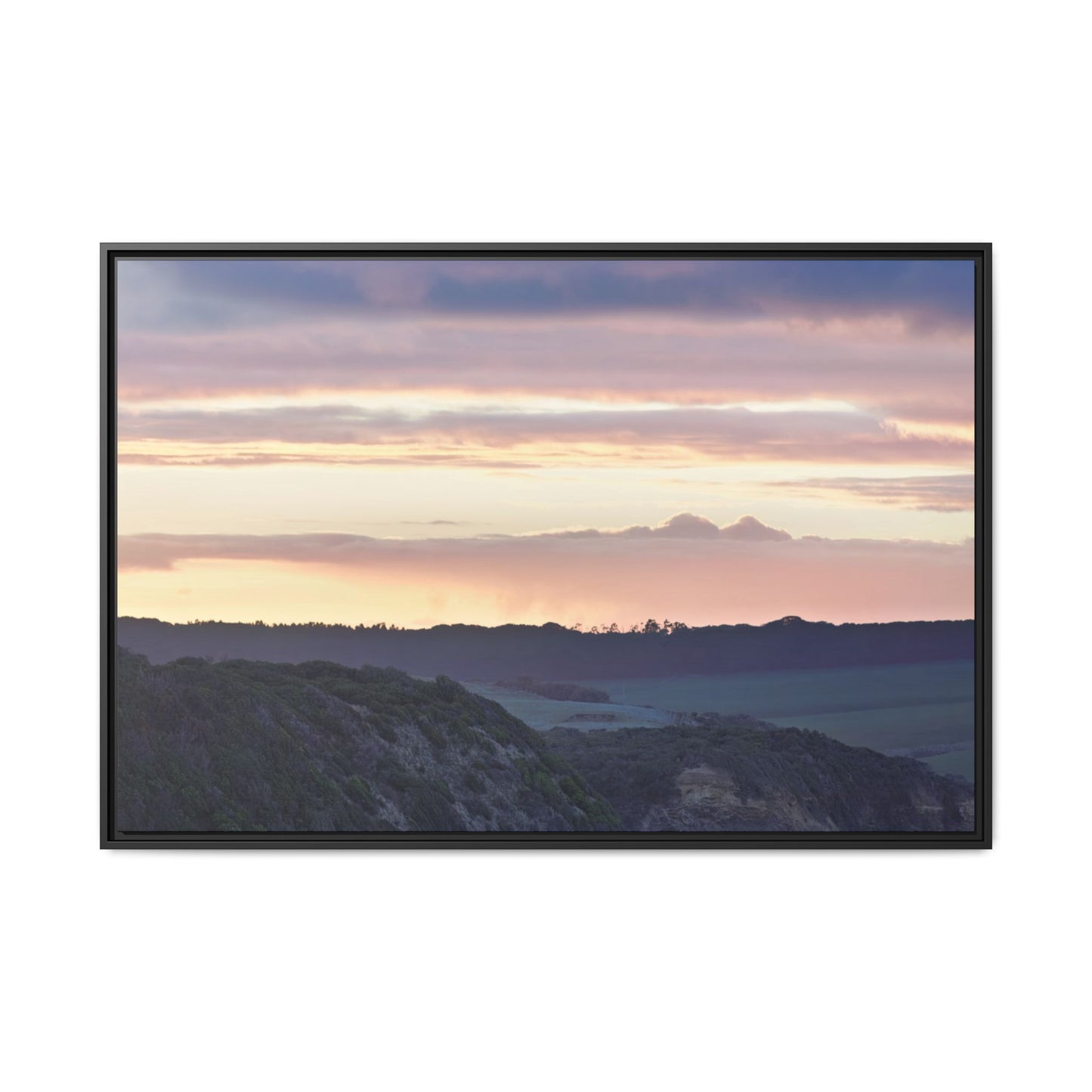 Winter Sunrise on the Mornington Peninsula 6239 - Thick Matte Canvas Print, Framed