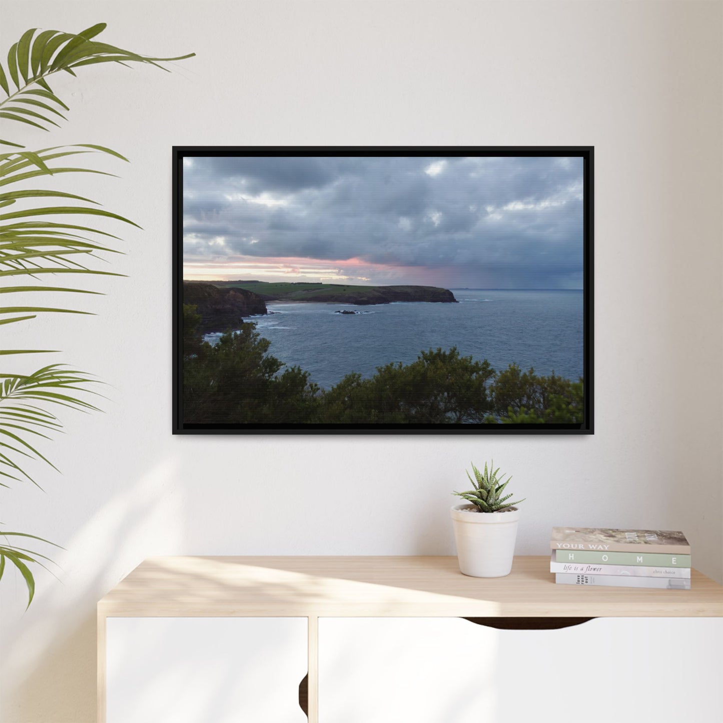 Bushrangers Bay Sunrise 6233: Winter Serenity and Coastal Beauty - Thick Matte Canvas Print, Framed
