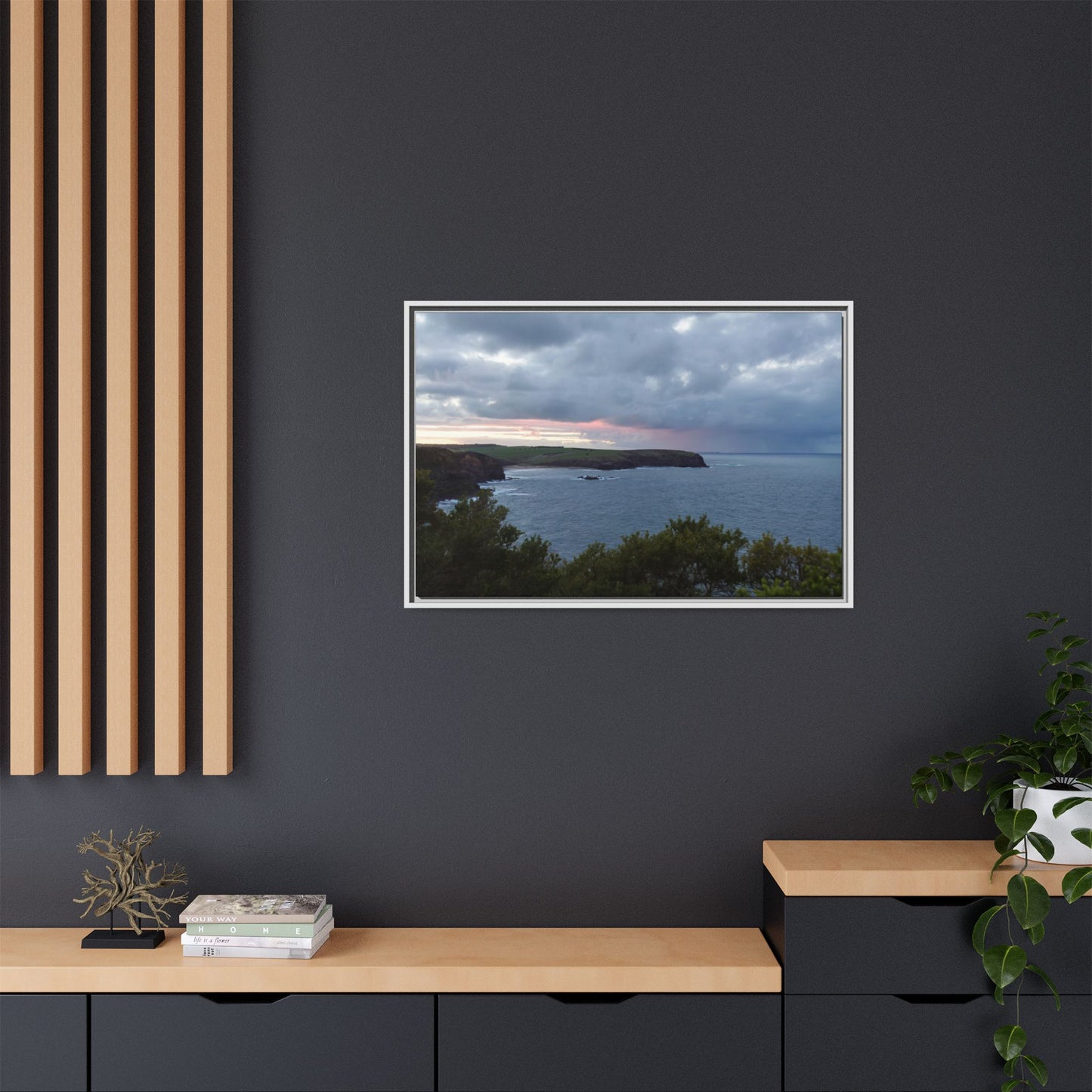 Bushrangers Bay Sunrise 6233: Winter Serenity and Coastal Beauty - Thick Matte Canvas Print, Framed