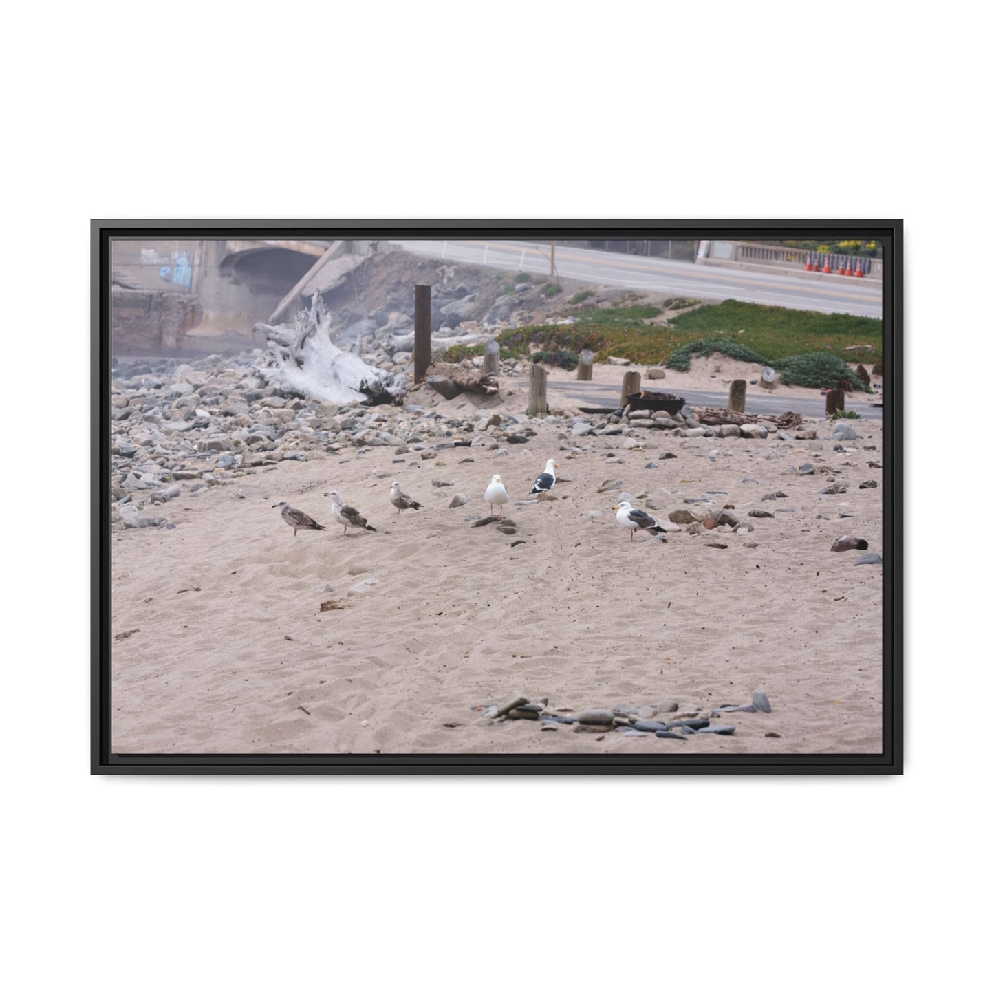 California Shoreline Escape 4275 - Thick Matte Canvas Print, Framed