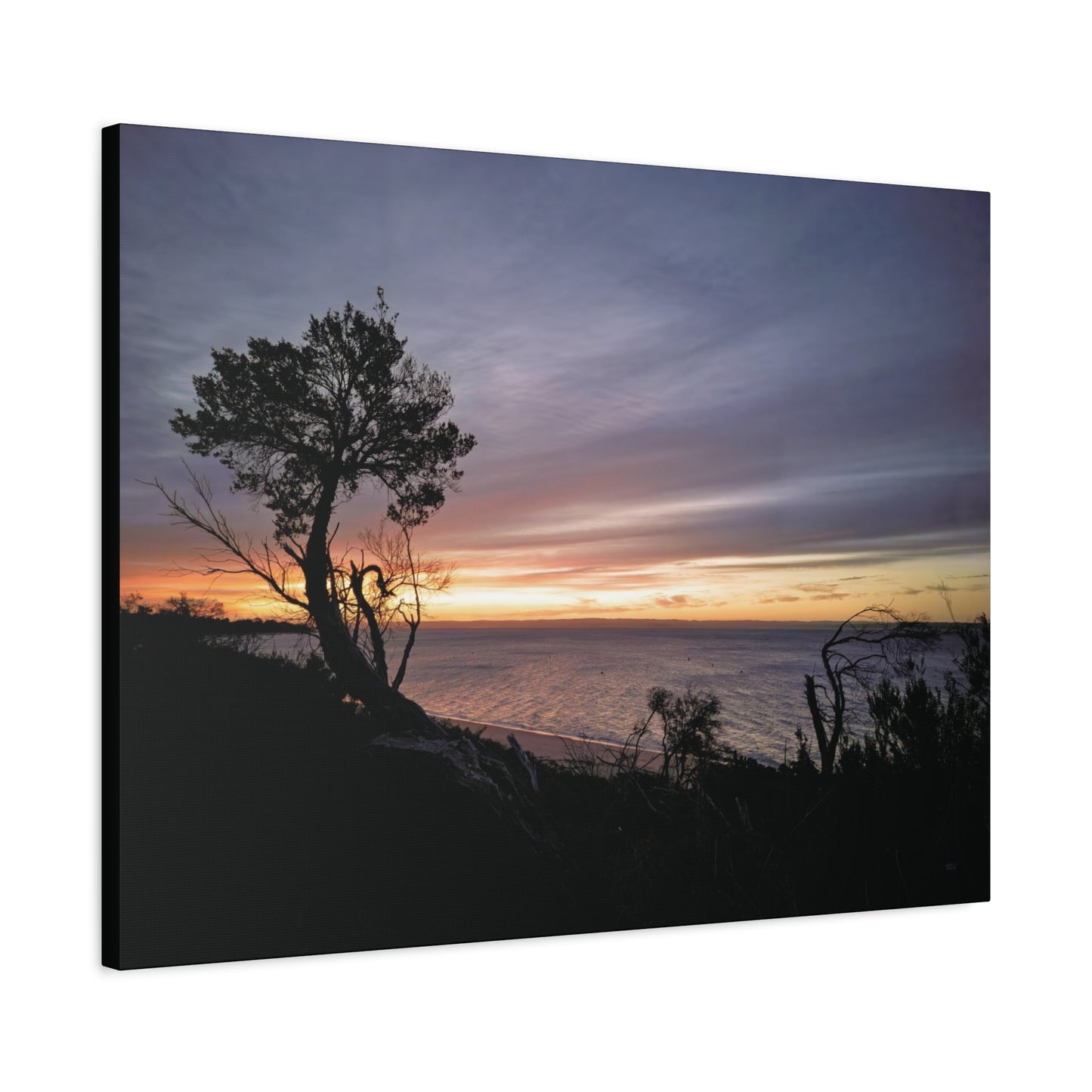 A Tranquil Evening: The Sunset Over Cowes - Thick Matte Canvas Print