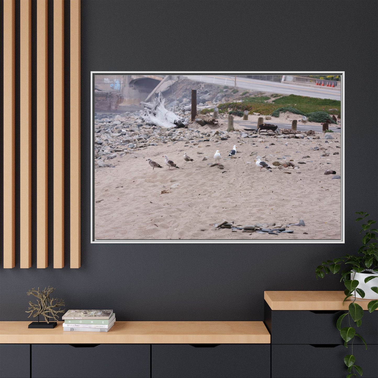 California Shoreline Escape 4275 - Thick Matte Canvas Print, Framed