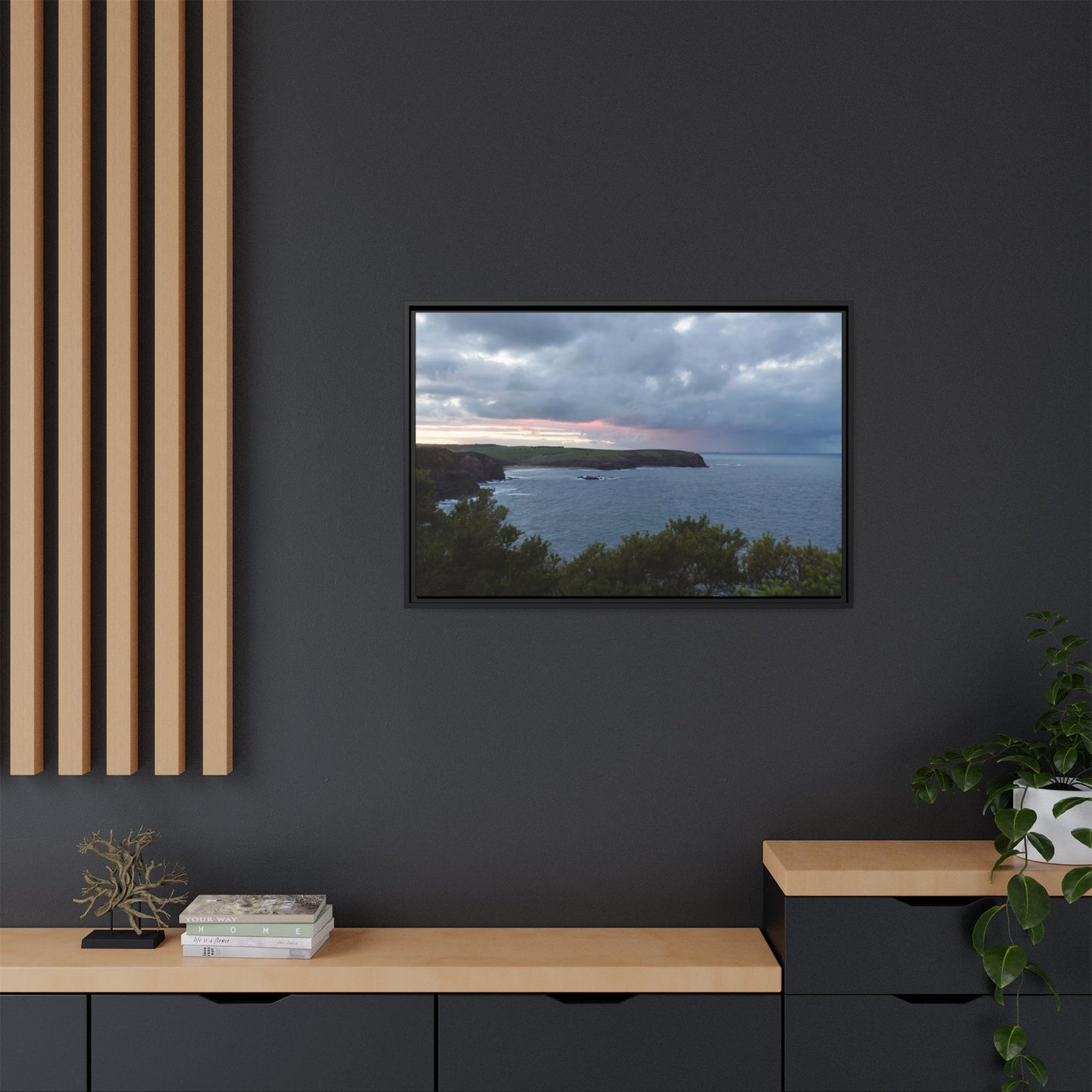 Bushrangers Bay Sunrise 6233: Winter Serenity and Coastal Beauty - Thick Matte Canvas Print, Framed