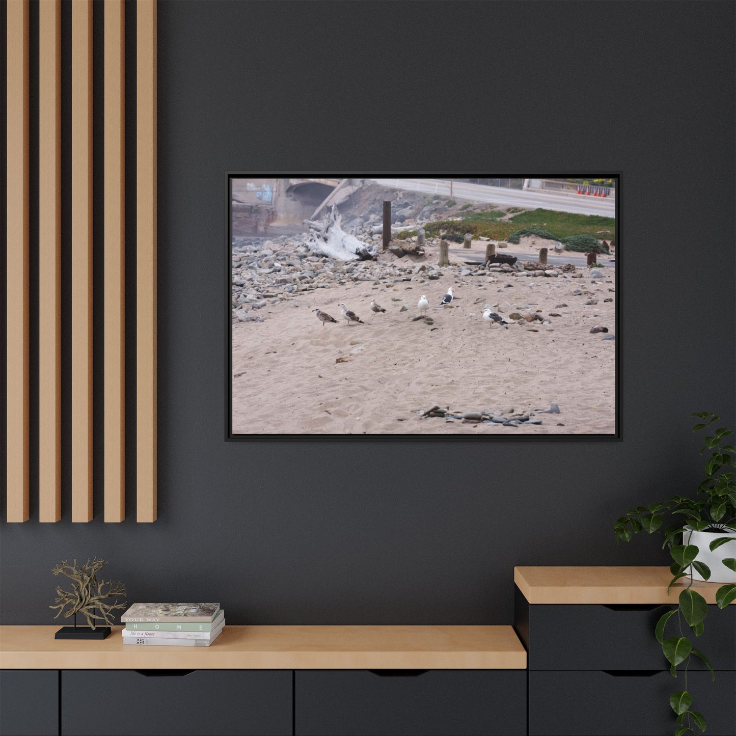 California Shoreline Escape 4275 - Thick Matte Canvas Print, Framed