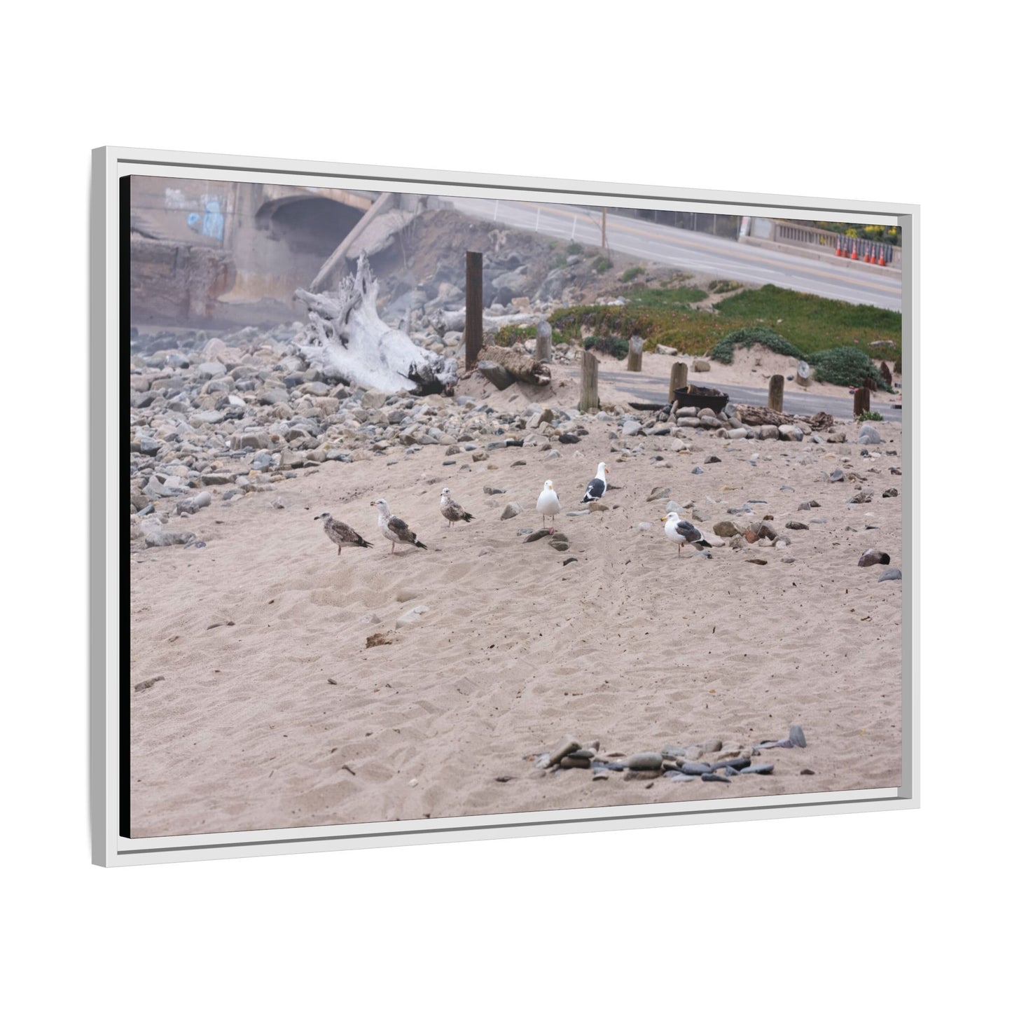 California Shoreline Escape 4275 - Thick Matte Canvas Print, Framed