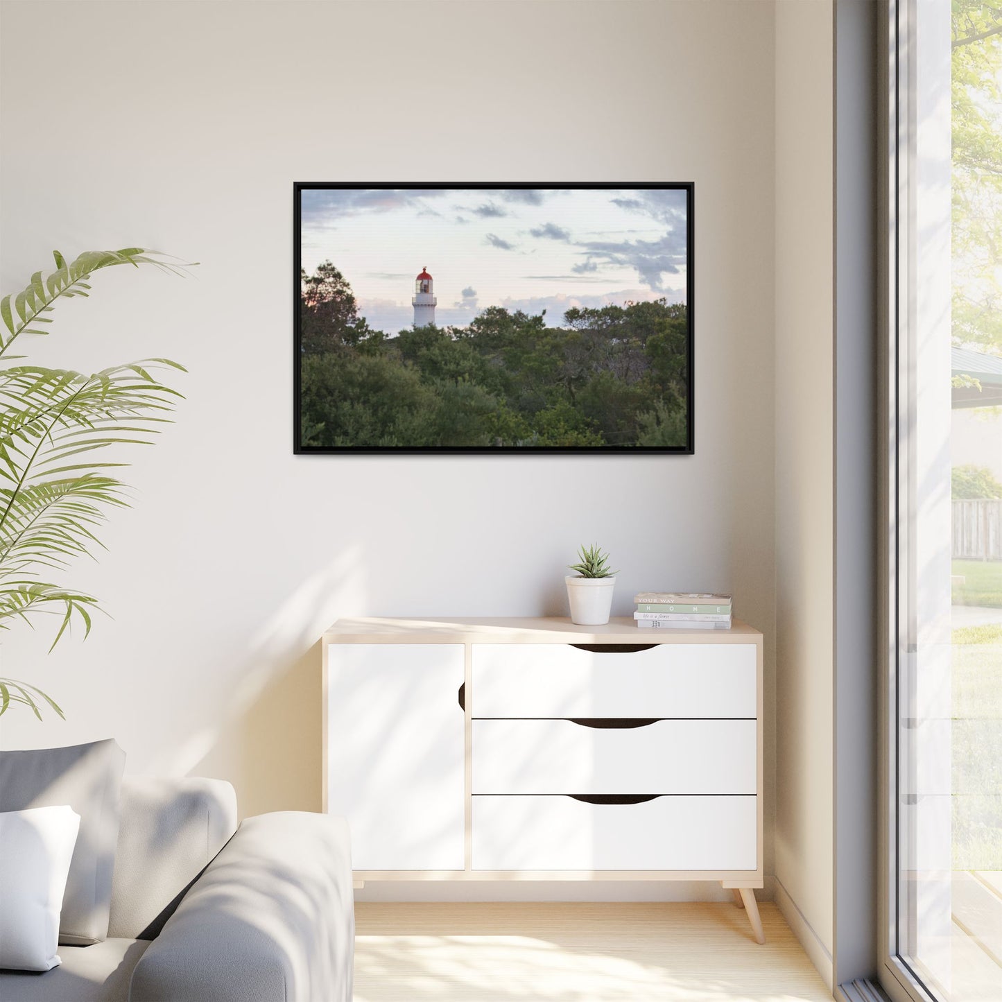 Cape Schank Lighthouse on a Winter Morning 6279 - Thick Matte Canvas Print, Framed