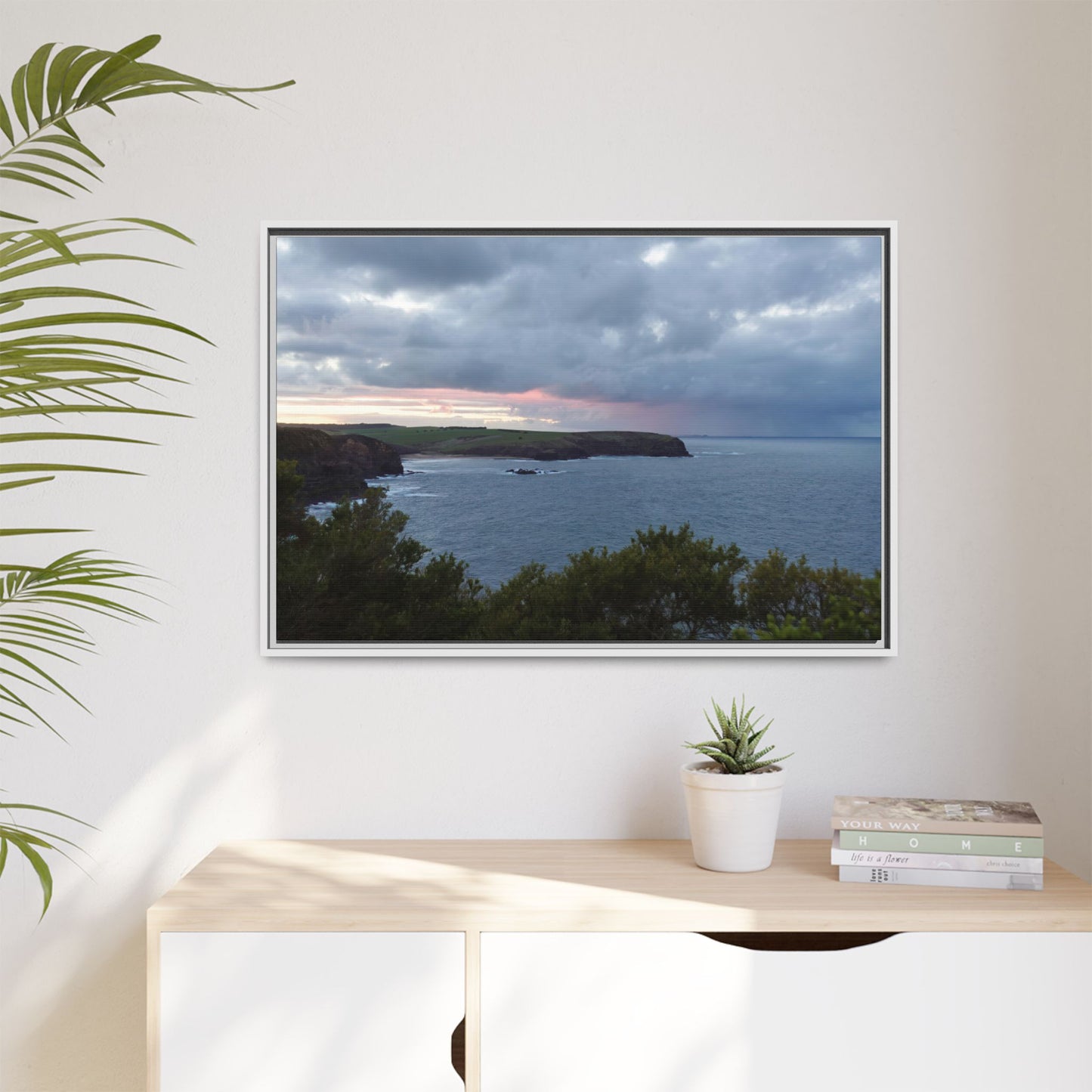 Bushrangers Bay Sunrise 6233: Winter Serenity and Coastal Beauty - Thick Matte Canvas Print, Framed