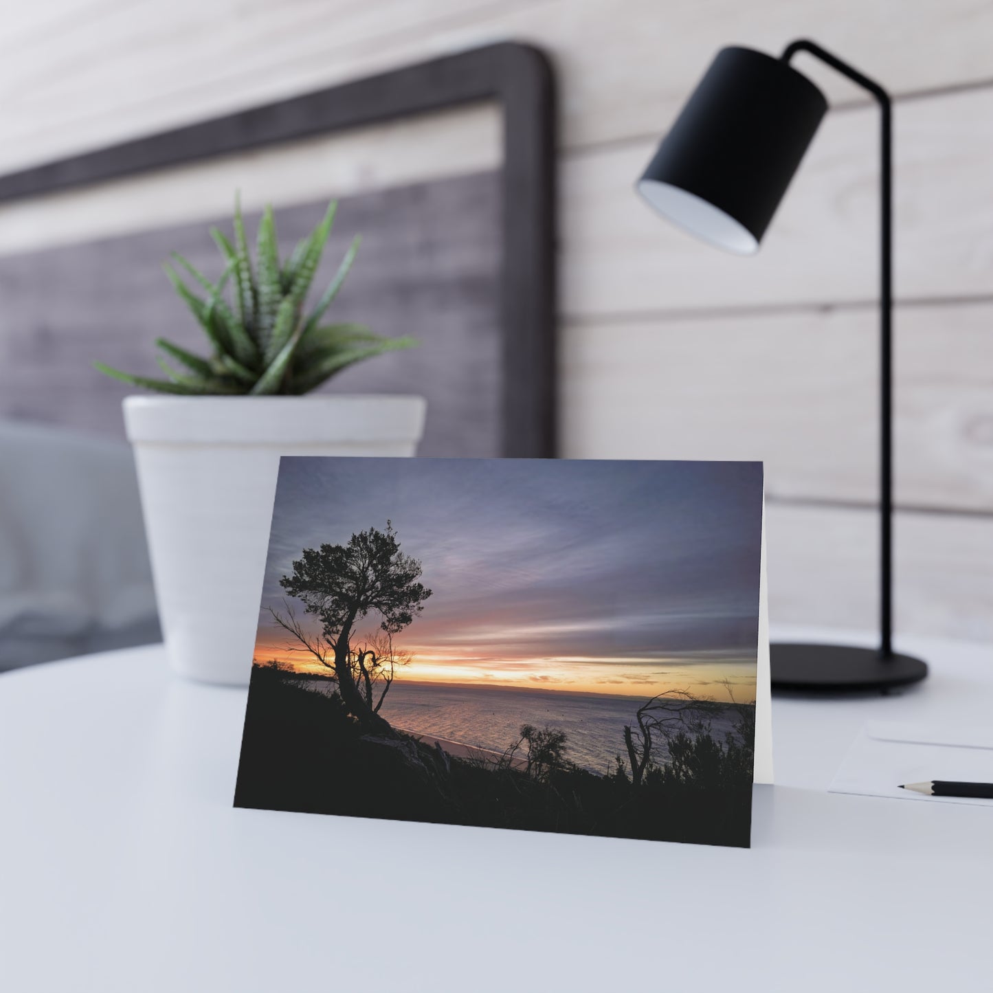 A Tranquil Evening: The Sunset Over Cowes - Greeting Card