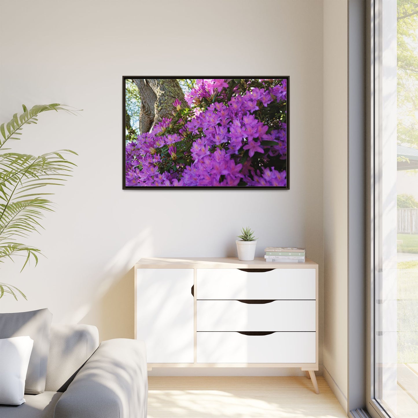 Azaleas in Bloom 3011 - Thick Matte Canvas Print, Framed