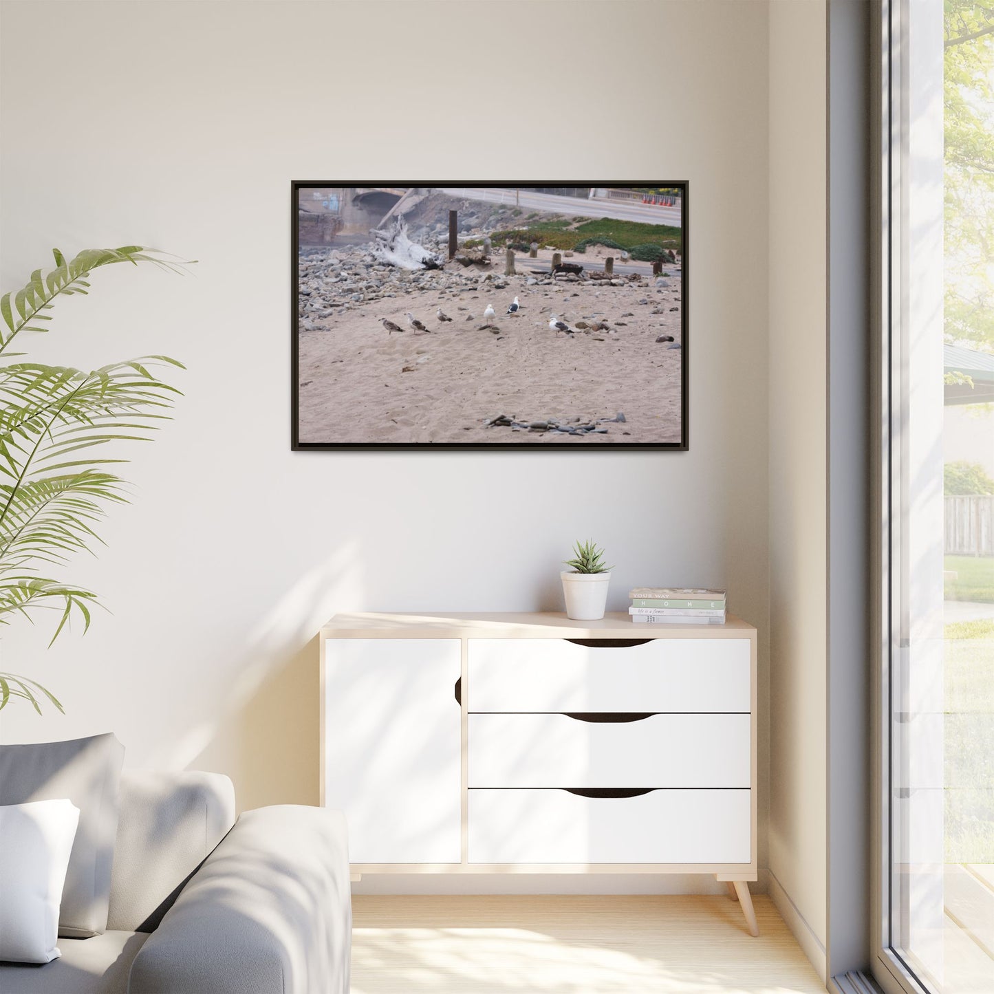 California Shoreline Escape 4275 - Thick Matte Canvas Print, Framed