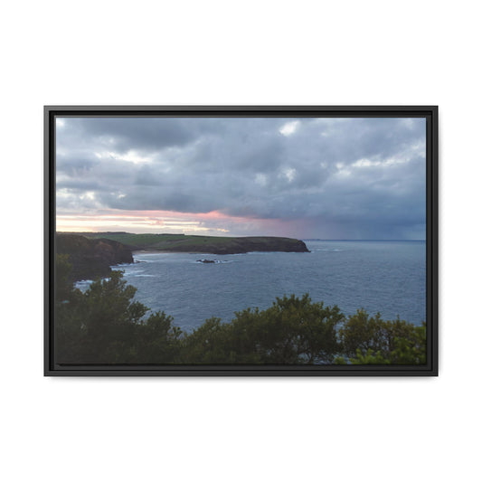 Bushrangers Bay Sunrise 6233: Winter Serenity and Coastal Beauty - Thick Matte Canvas Print, Framed