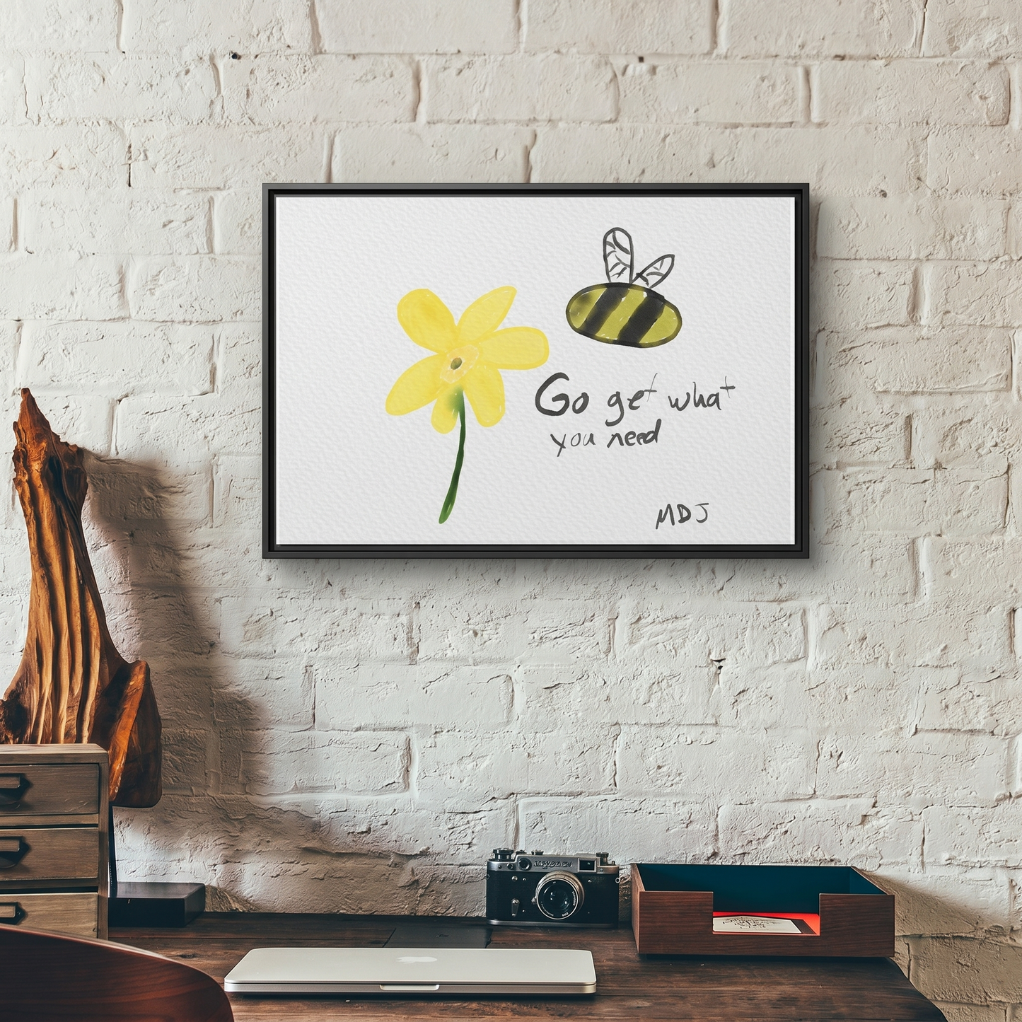 Bumble Flower | The Framed Canvas Deployment