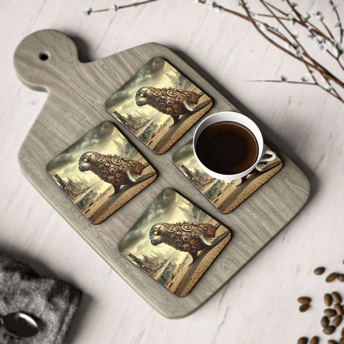 Steampunk Seal 10 - Coasters