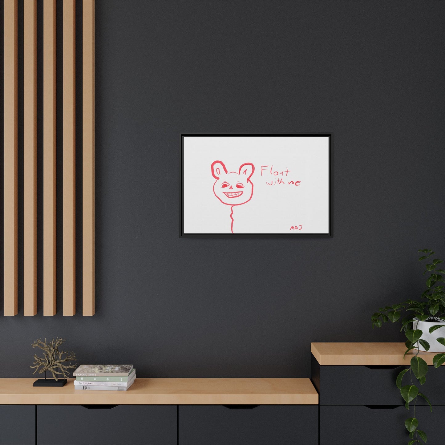 Float with Me - Framed Canvas Print