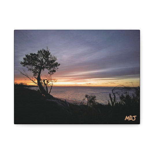 A Tranquil Evening: The Sunset Over Cowes - Thick Matte Canvas Print