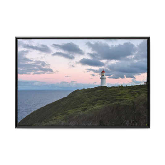Cape Schank Lighthouse at Sunrise in Winter 6228 - Framed Canvas Print