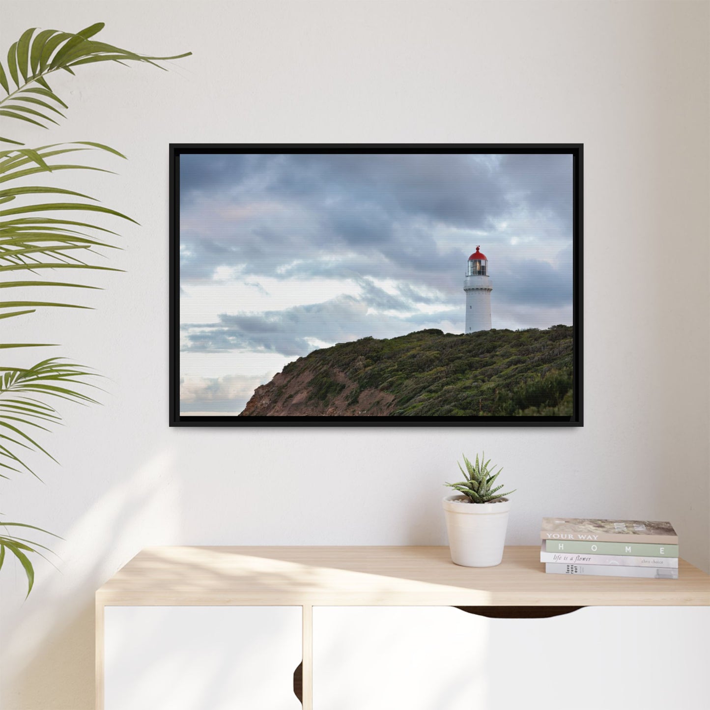 Cape Schank Lighthouse on a Winter Morning 6287 - Framed Canvas Print