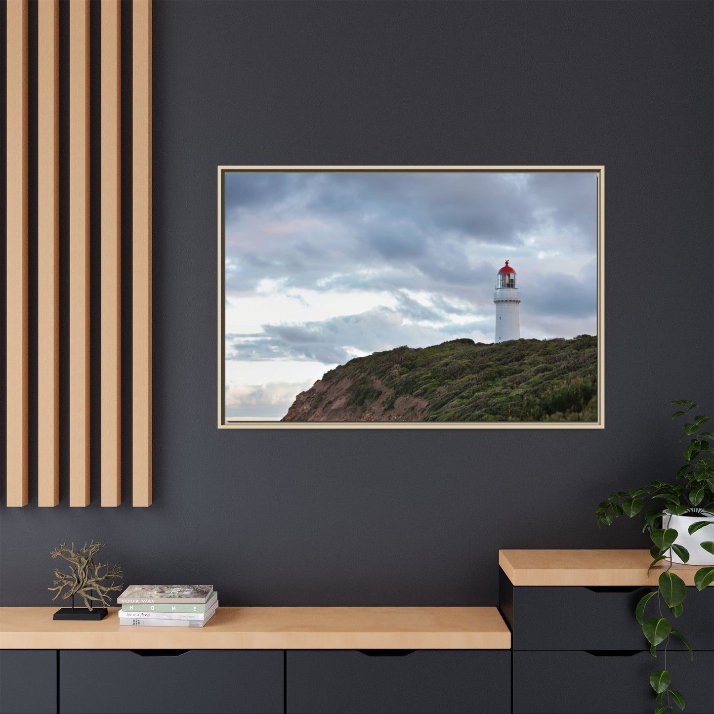 Cape Schank Lighthouse on a Winter Morning 6287 - Framed Canvas Print