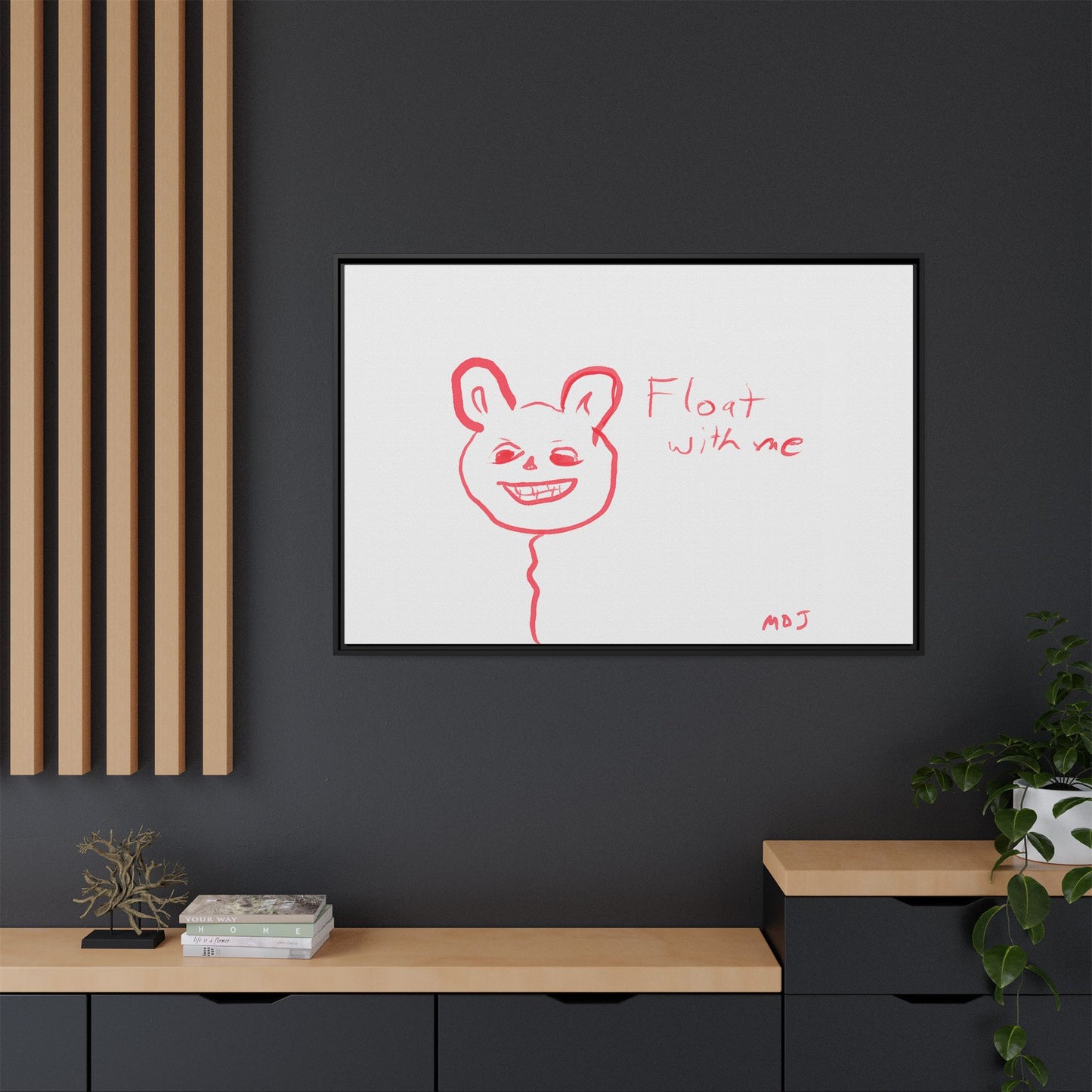 Float with Me - Framed Canvas Print