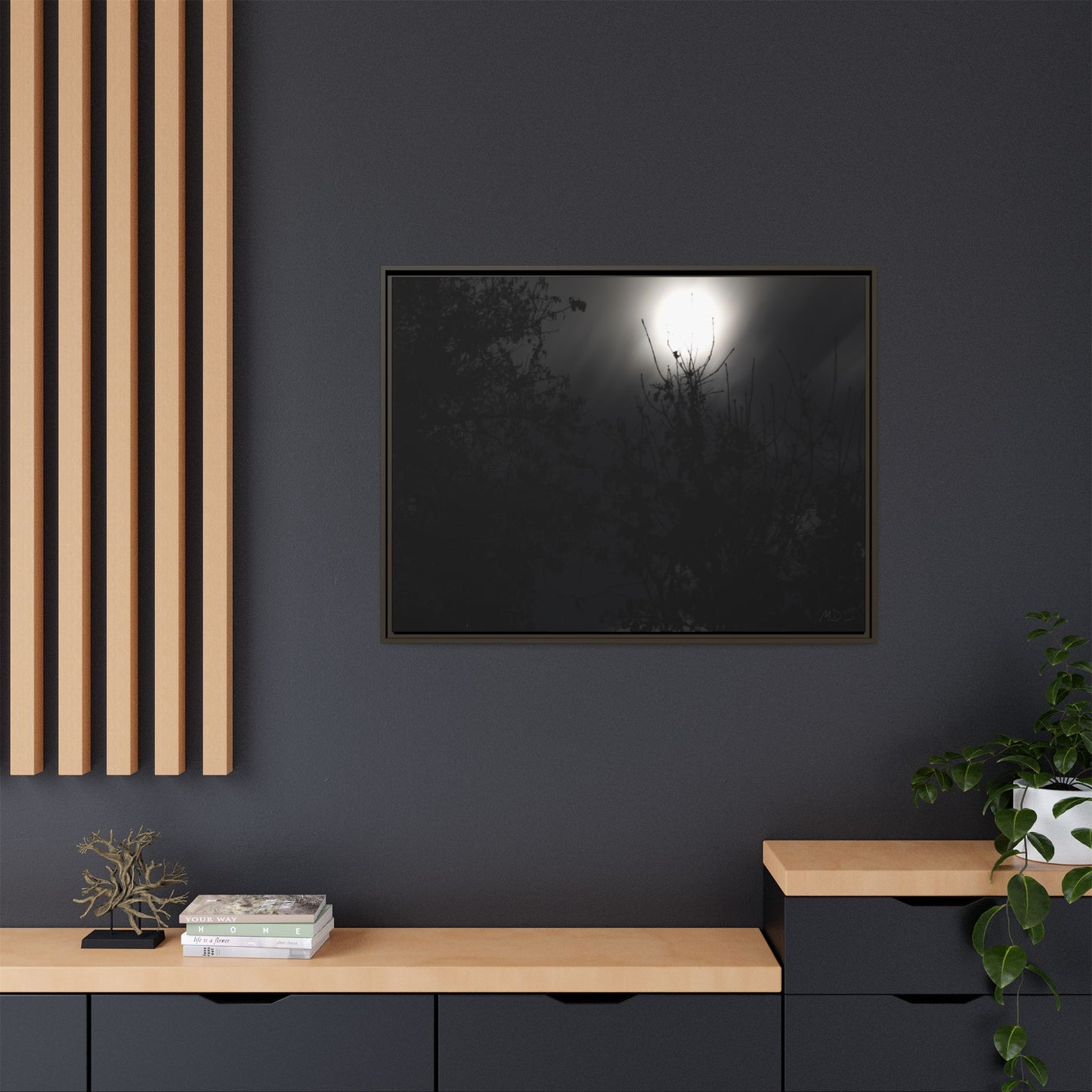 A Dance of Shadows Beneath the Moonlight [28] | Framed Canvas