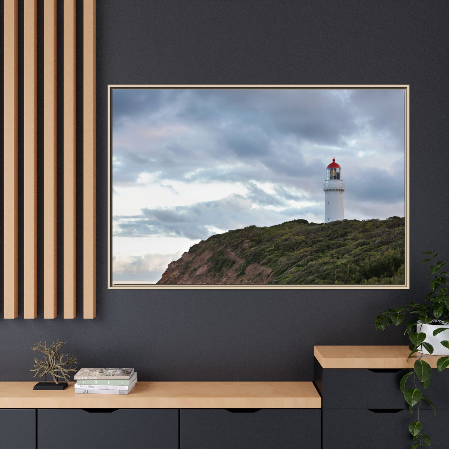 Cape Schank Lighthouse on a Winter Morning 6287 - Framed Canvas Print