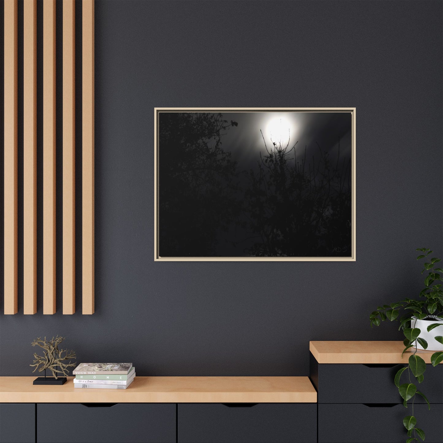 A Dance of Shadows Beneath the Moonlight [28] | Framed Canvas