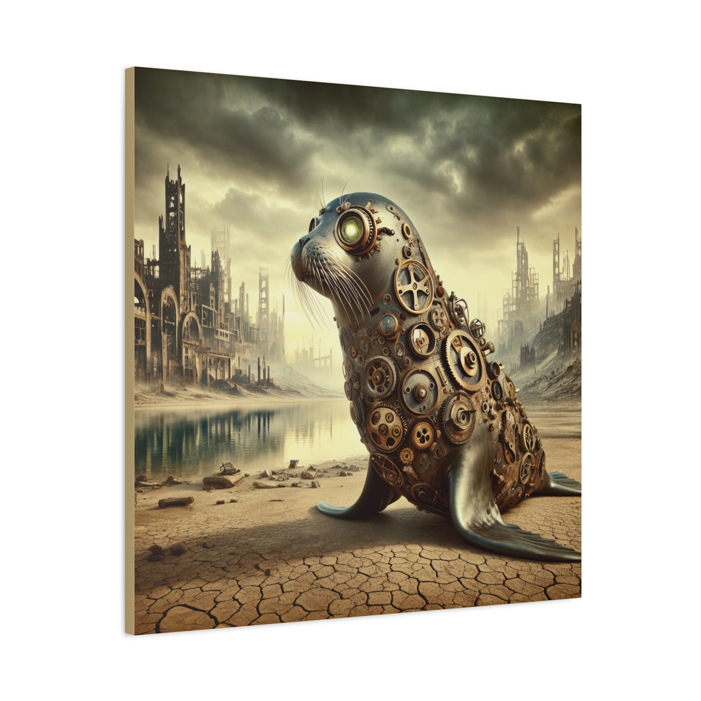 Steampunk Seal 10 - Thick Matte Canvas Print