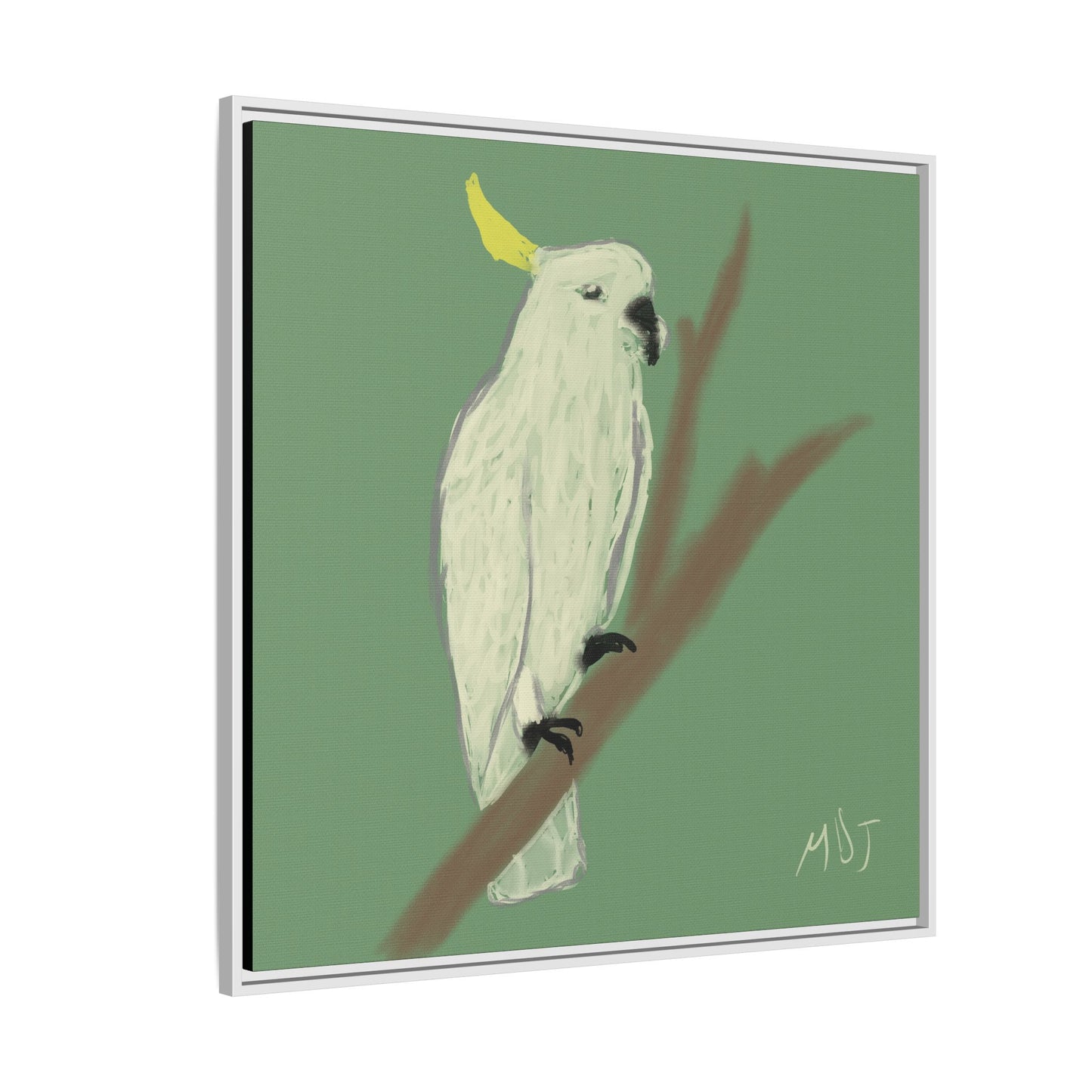 Cockatoo Charm - Framed Canvas Print