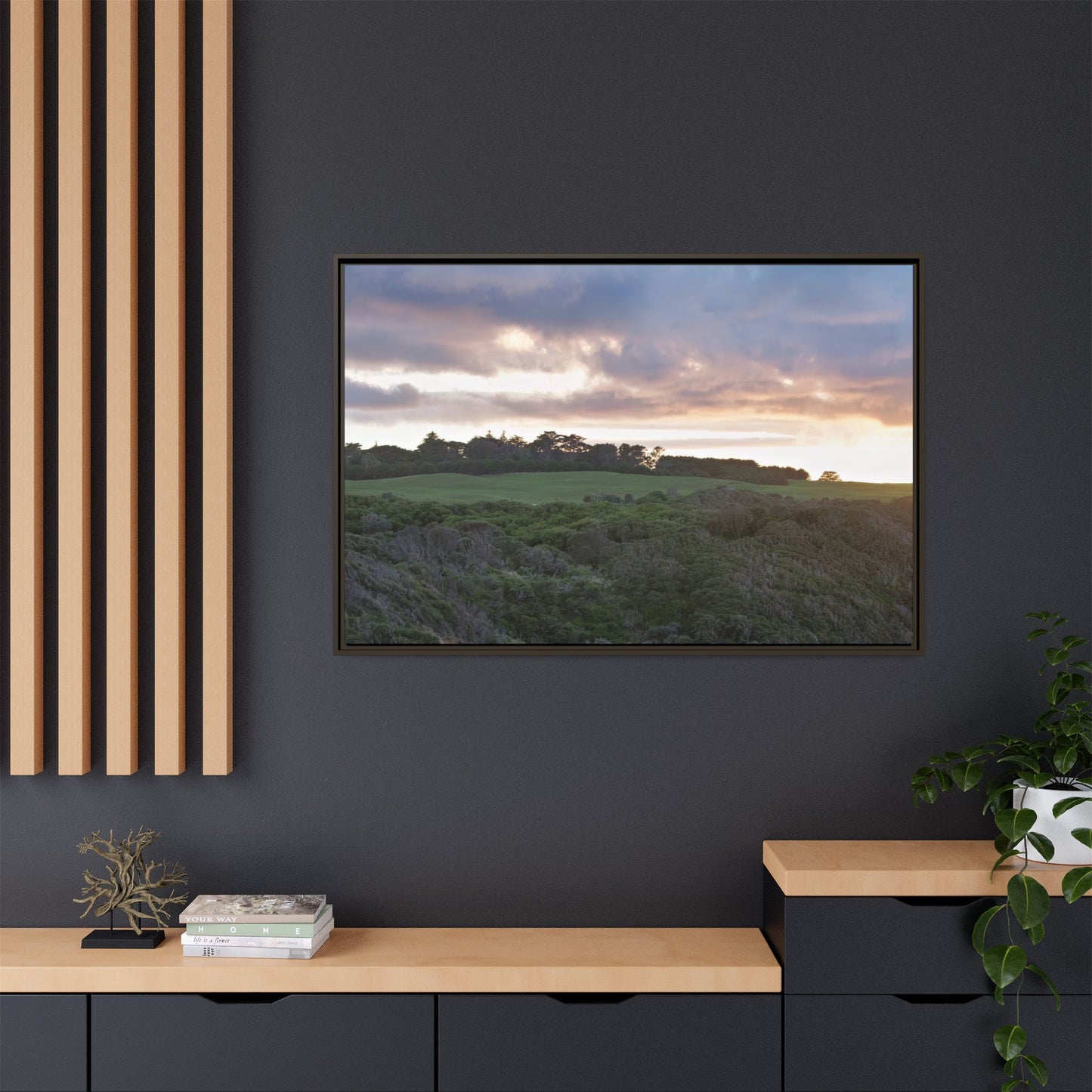 Winter Sunrise on the Mornington Peninsula 6268 - Thick Matte Canvas Print, Framed