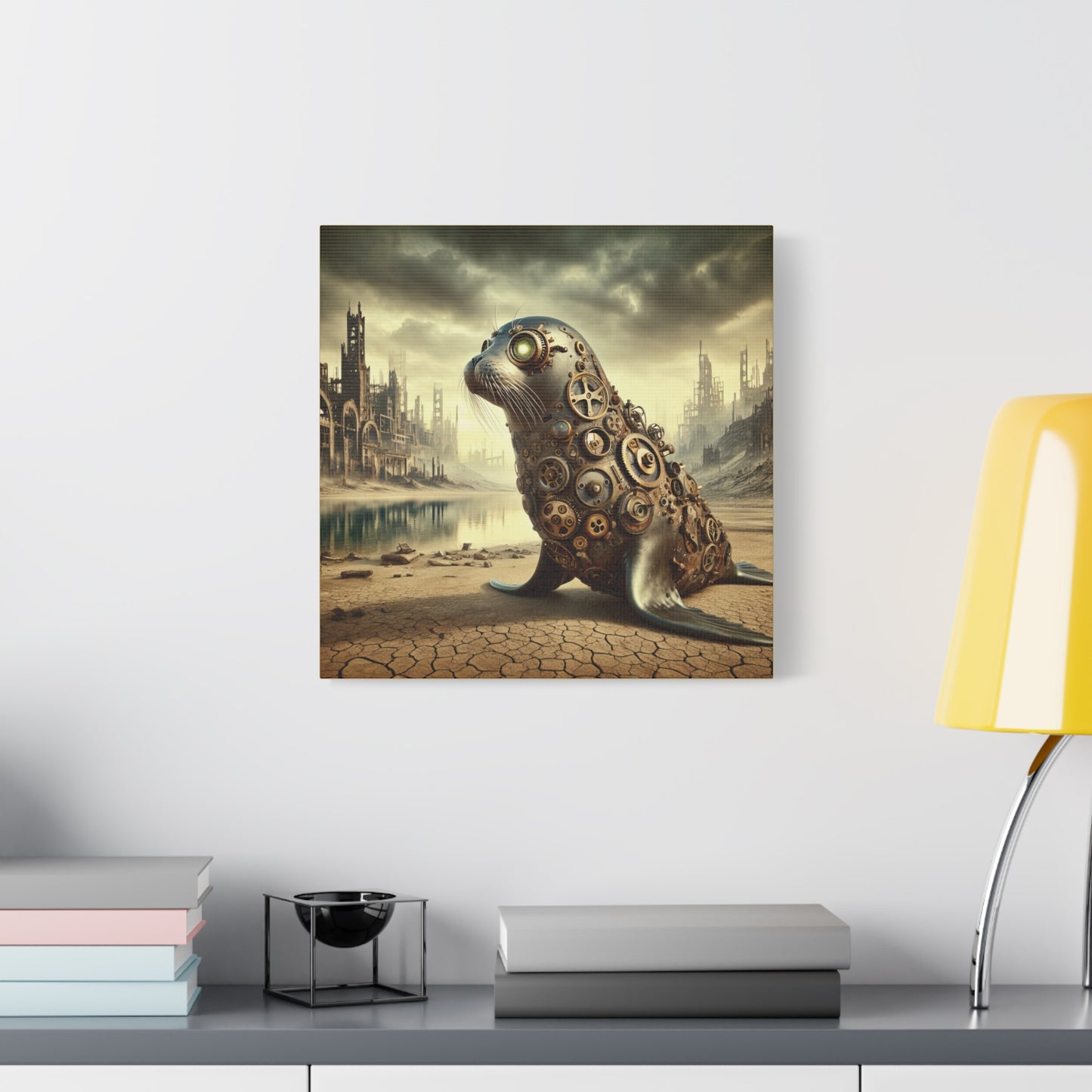 Steampunk Seal 10 - Thick Matte Canvas Print