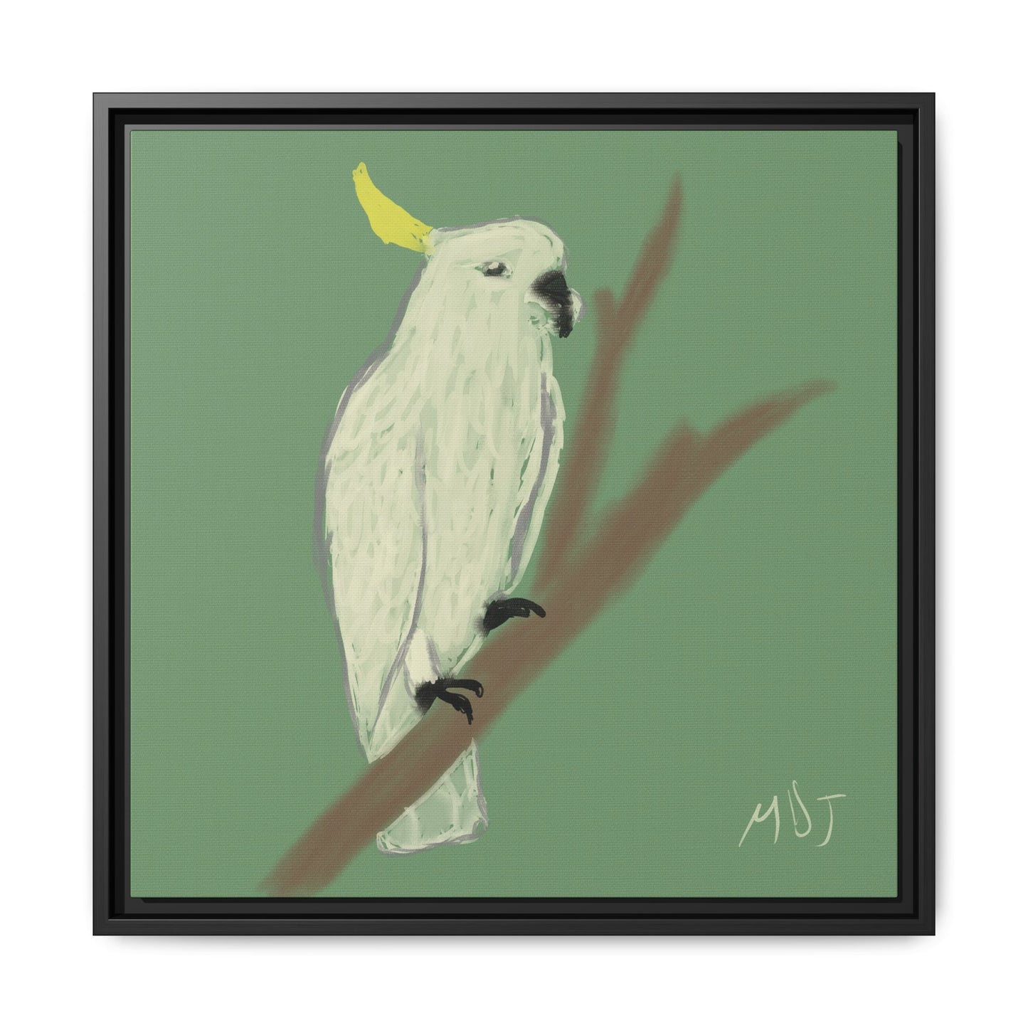 Cockatoo Charm - Framed Canvas Print