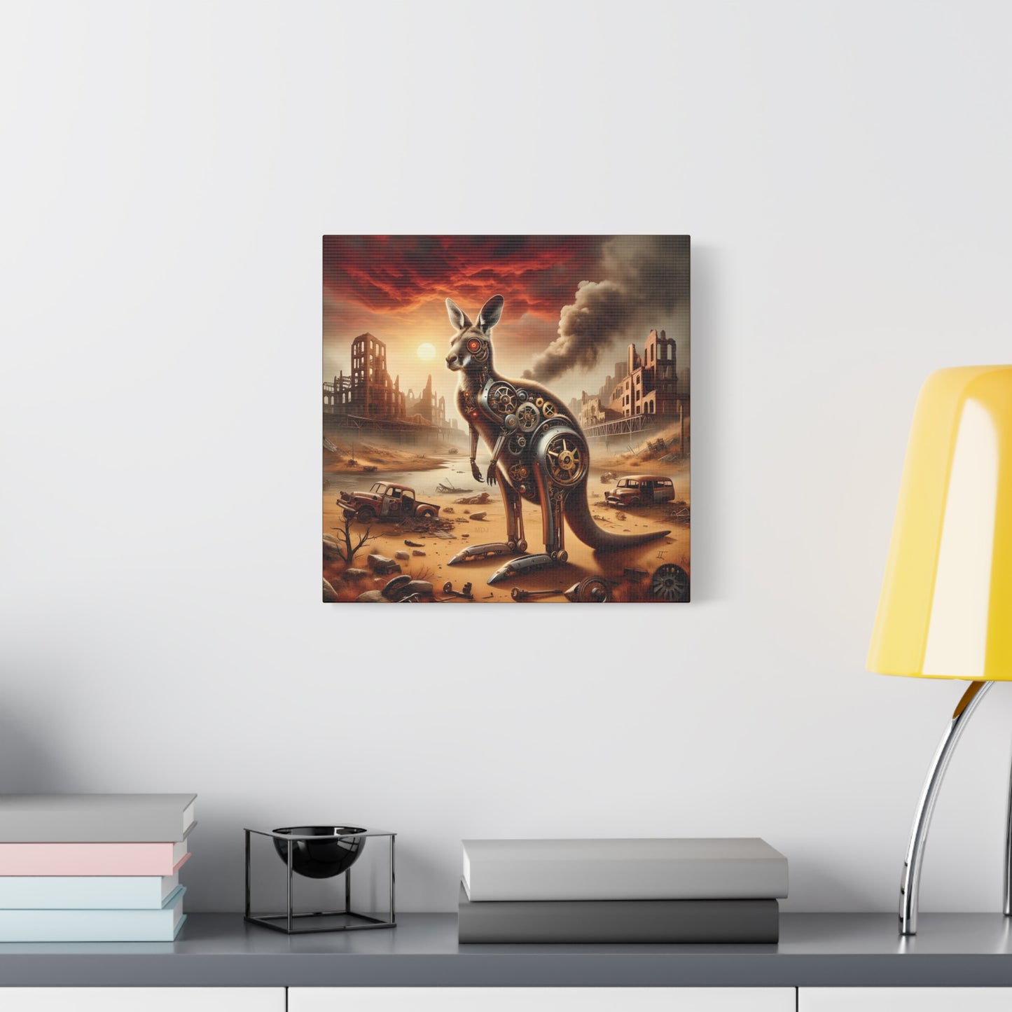 Steampunk Kangaroo 15 - Thick Matte Canvas Print