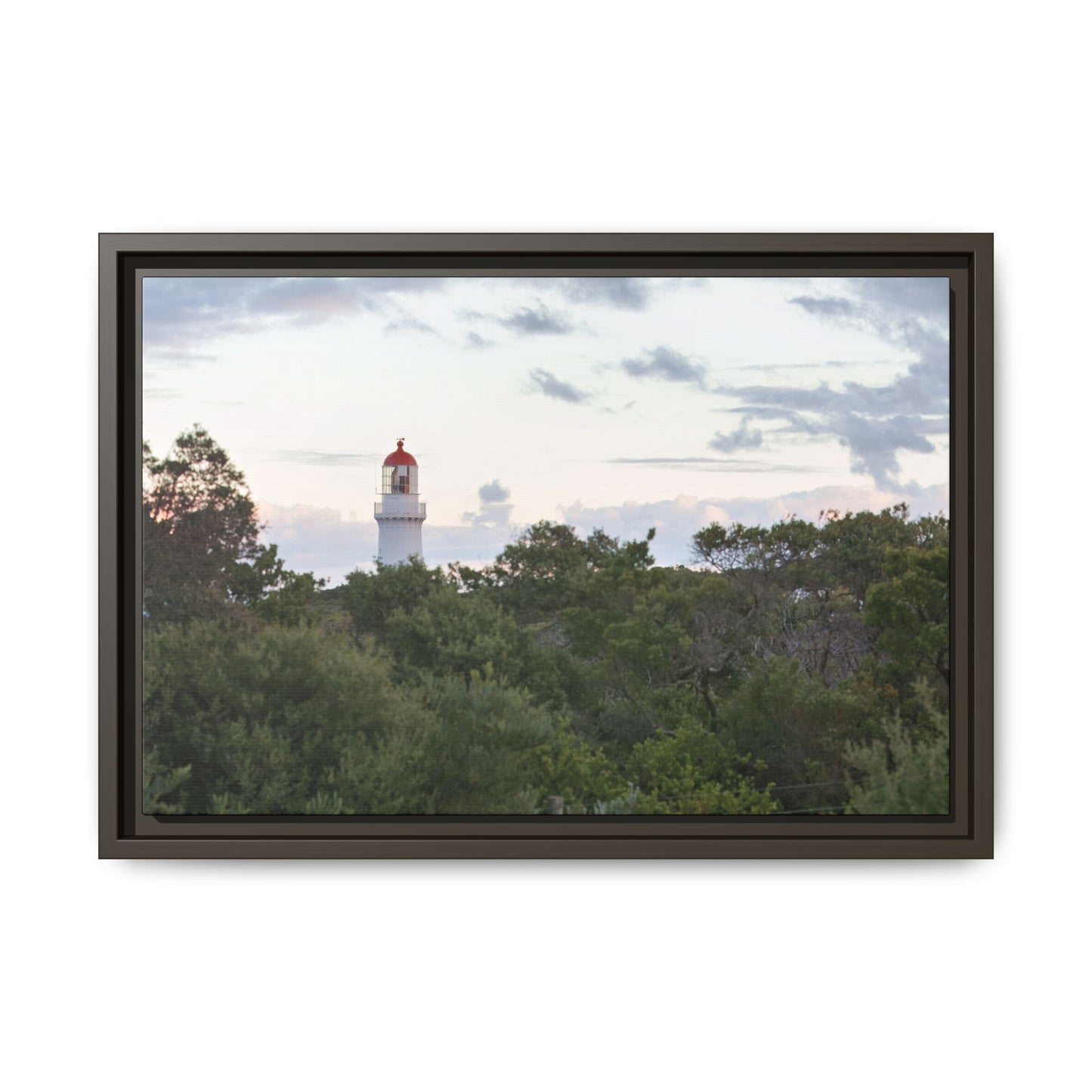 Cape Schank Lighthouse on a Winter Morning 6279 - Framed Canvas Print