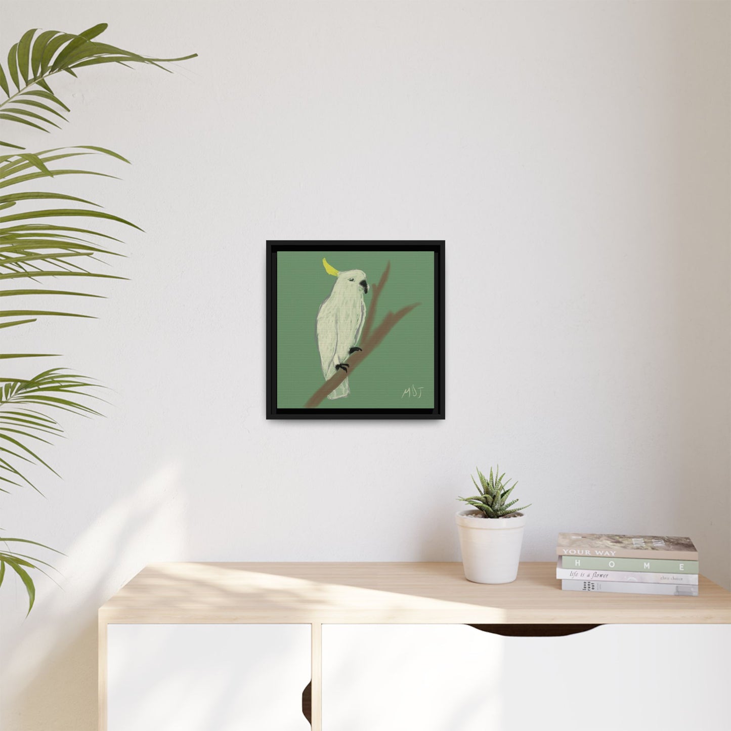 Cockatoo Charm - Framed Canvas Print