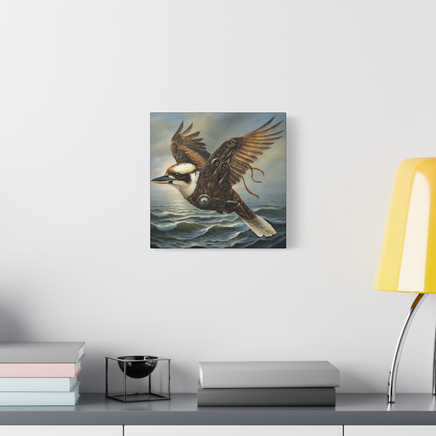 Steampunk Kookaburra 13 - Thick Matte Canvas Print