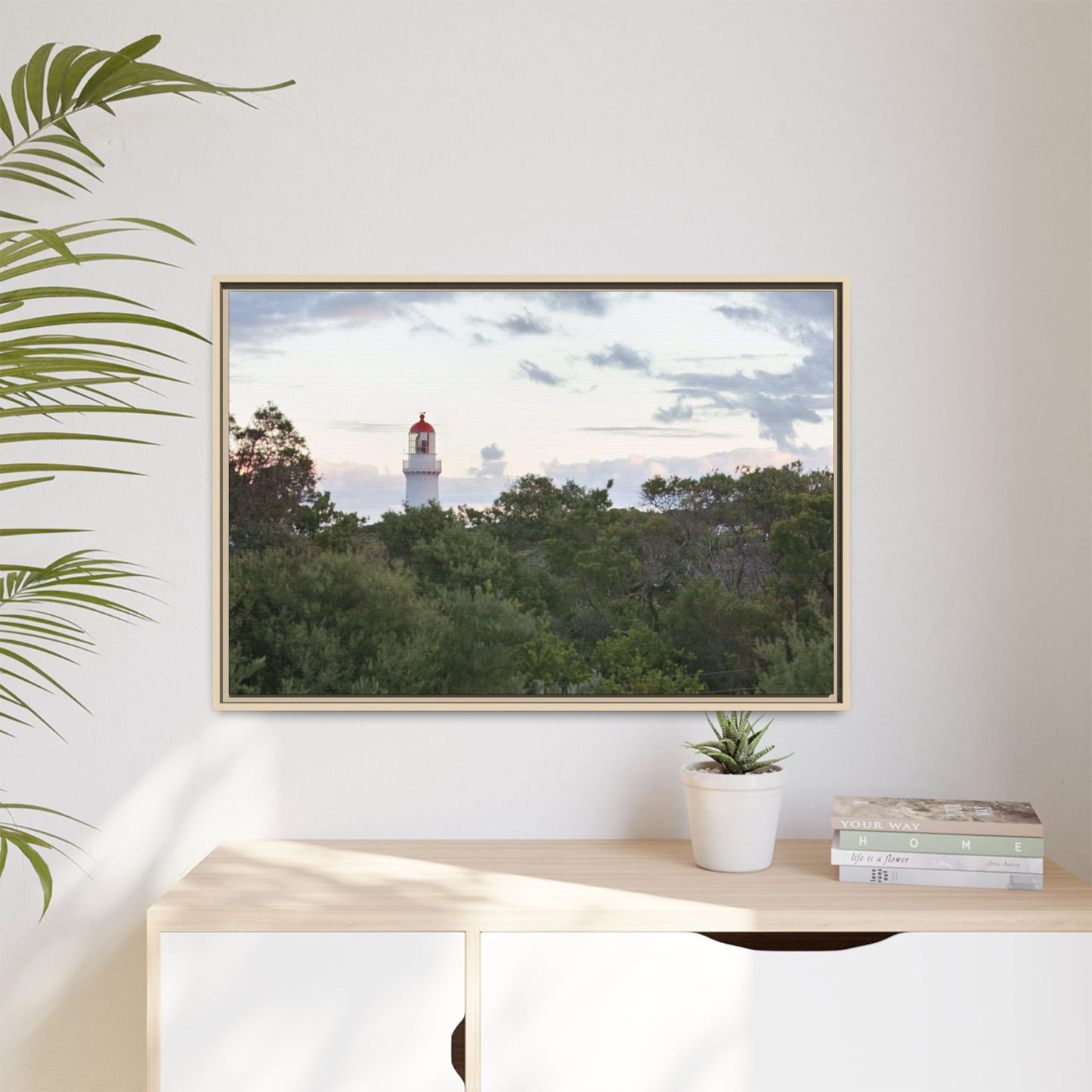 Cape Schank Lighthouse on a Winter Morning 6279 - Framed Canvas Print