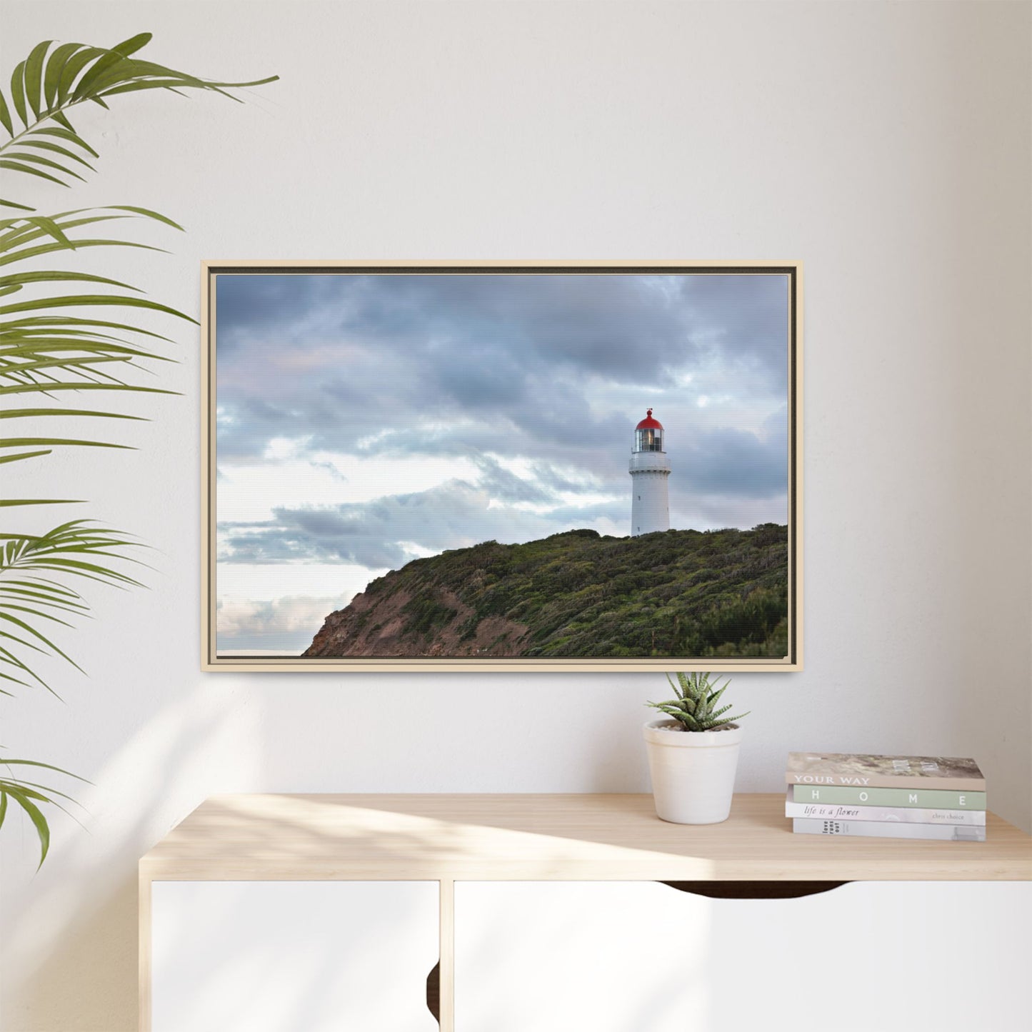 Cape Schank Lighthouse on a Winter Morning 6287 - Framed Canvas Print